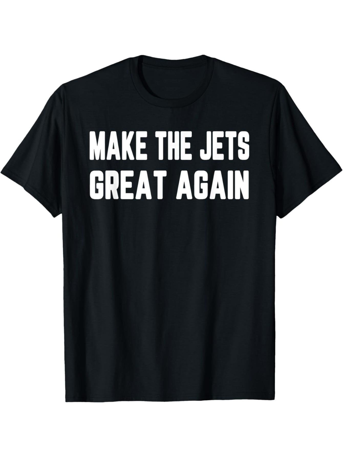 

Suitable for Adults Make The Jets Great Again T-Shirt - Oversized Loose Fit Tee with Bold Text Print XXXXL
