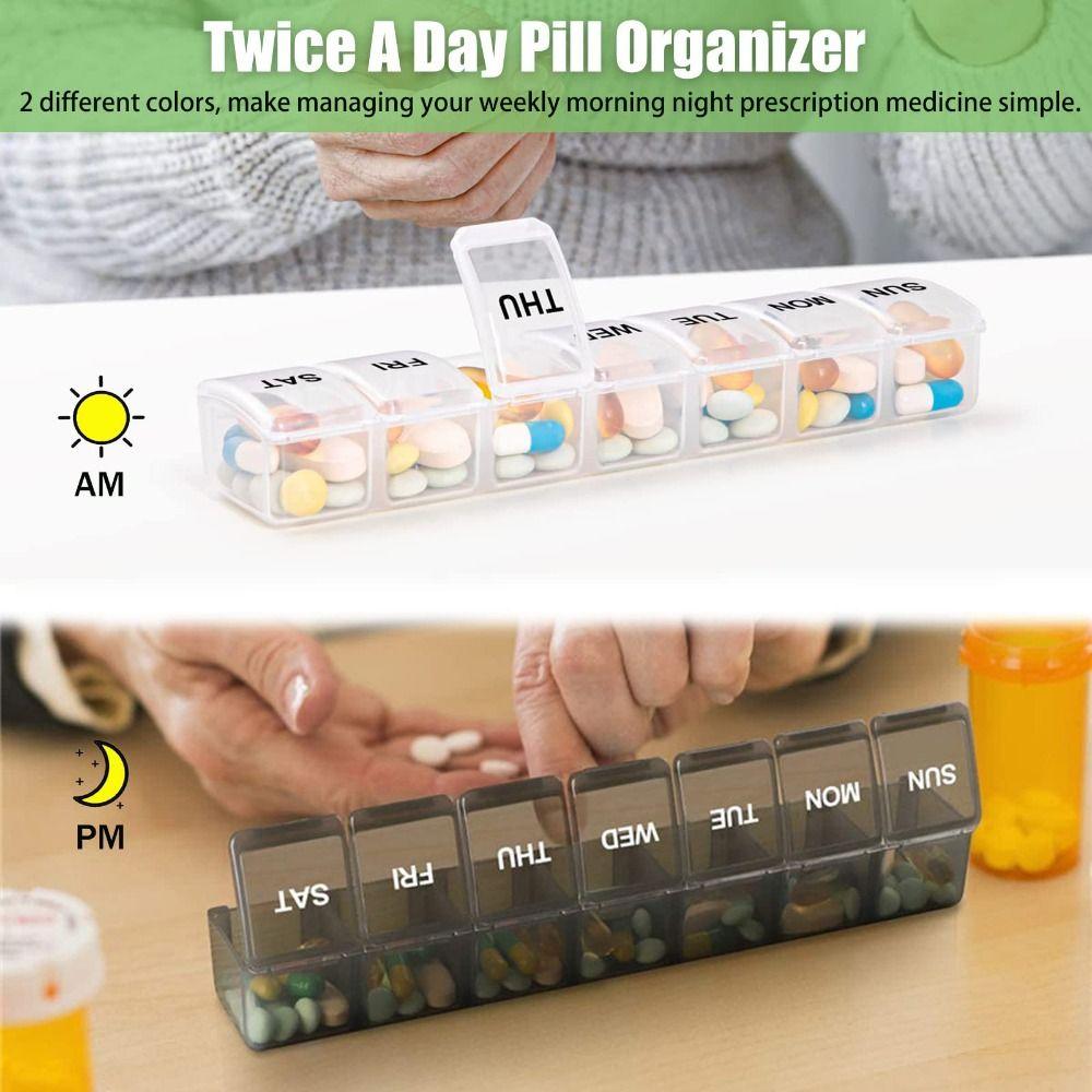 Pill Organizer Medicine Box 7 Day Medicine Tablet Storage Medicine Organizer Pill Case Pill Box