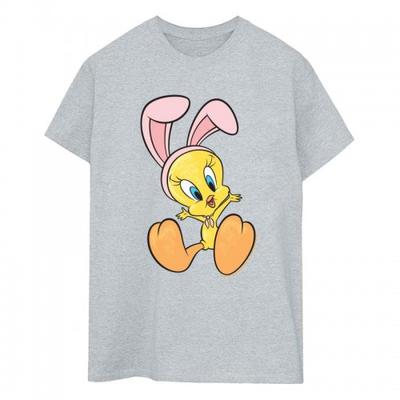 Womens/Ladies Tweety Pie Bunny Ears Cotton Boyfriend T-Shirt