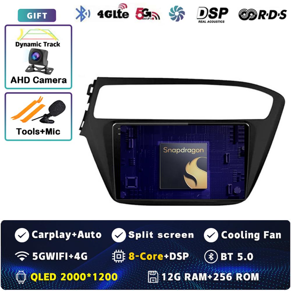 Android 14 Carplay Auto For Hyundai I20 2018 2019 Car Radio 4G WIFI Navigation Player Multimedia srereo 360 Camera GPS Video DSP