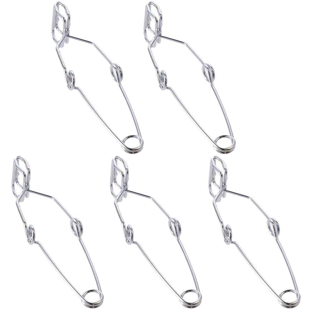 Clește Argintiu Laboratoare 14,5 cm Lungime cu Prinderi pentru Degete Durabil Clește pentru Tuburi de Test Experiment de Laborator