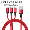 1.25m Fast Charging 3-in-1 Data Cable For Huawei Android Apple Wholesale