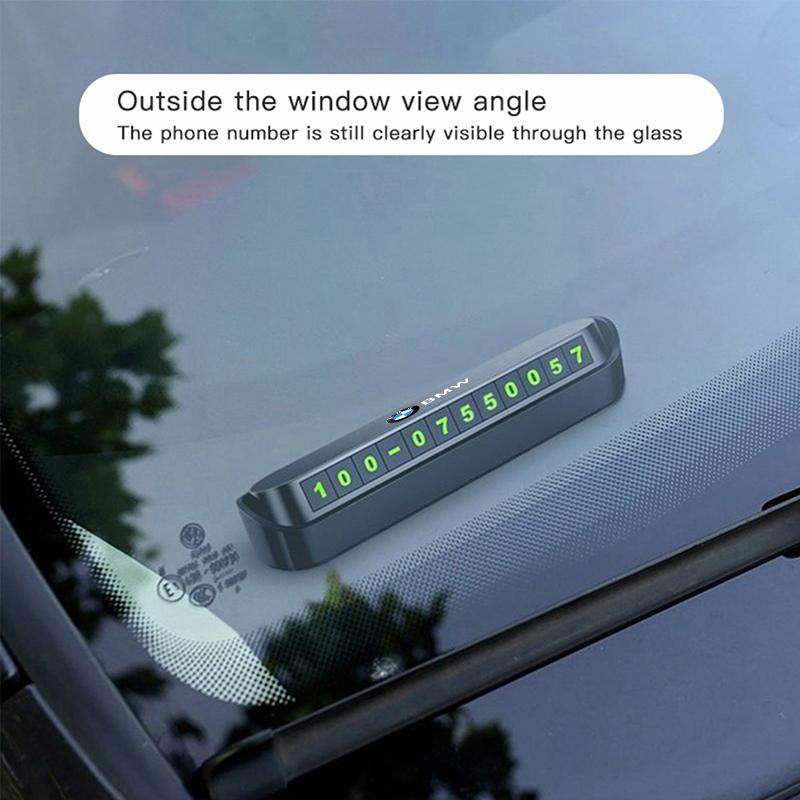 Auto Temporäre Parkkarte Telefonnummer Karte Kennzeichen Telefon für BMW Serie i3 i4 G07 G06 G05 G02 G01 F48 F39 G42 G30 G20 G26 X1