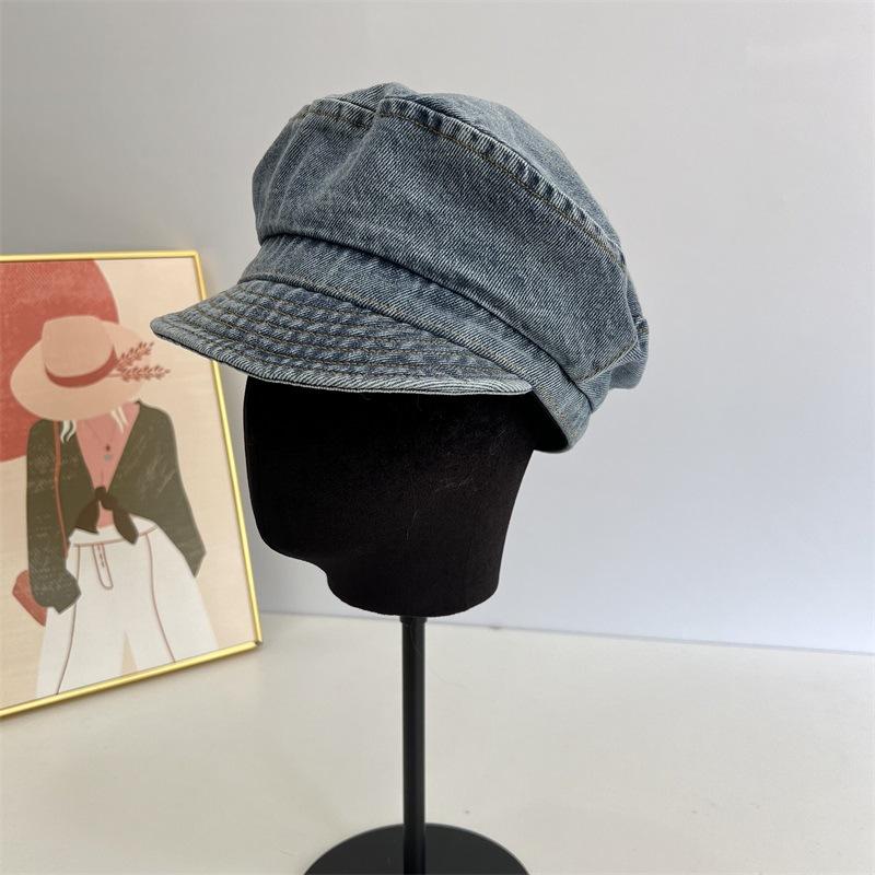 

Ковбойская винтажная кепка газетчика Женская британская восьмиугольная шляпа Универсальная кепка Бере M（56-58cm）