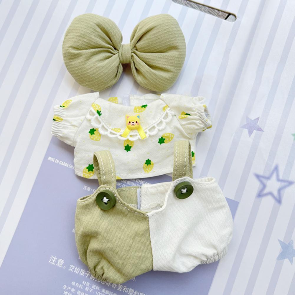 For 17cm/38cm Labubu Doll Clothes Fashion Clothes Shirts Overalls Doll Clothes Color Match Dolls Accessories Cute Decoration Little Clothes