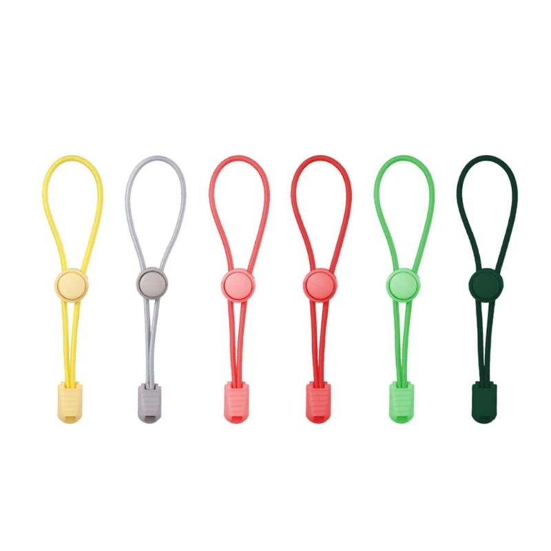 

6Pcs Cable Ties Cord Wrap Organizers Adjustable Elasticity Clay Bag Tie Stretchable Sealing Cord Flexible Packaging Rope 1