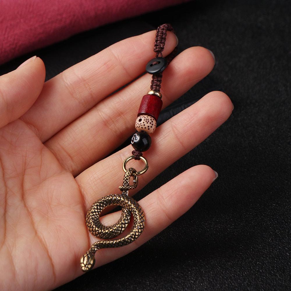 Brass Zodiac Keychain Animals Car Key Chain Charm Snake Key Ring  Men