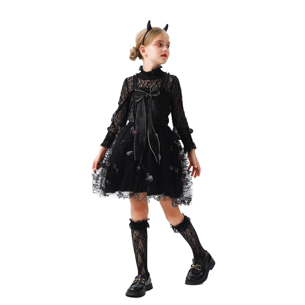 20.26 Million Halloween Children's Clothing Catwalk Funny Children's Clothing Ghost Bride Girl Witch Butterfly Elf Dress Sub