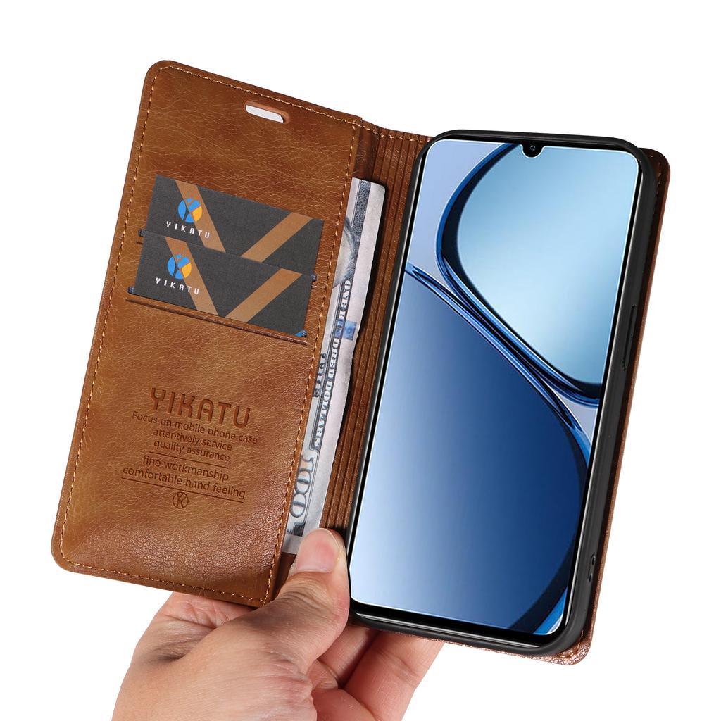 Für Realme Note 60x 4G/C63 4G/C61 4G Lederhülle Litschi-Textur Brieftasche Handyhülle