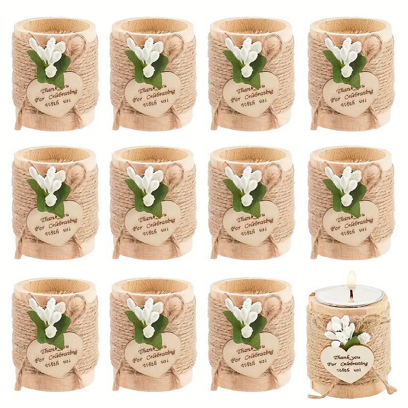 1 Stück Natürlich Romantische Warme Textur Atmosphäre Kerzenständer Wohnzimmer Holz Schlafzimmer Kerzenhalter Hochzeitsdekoration