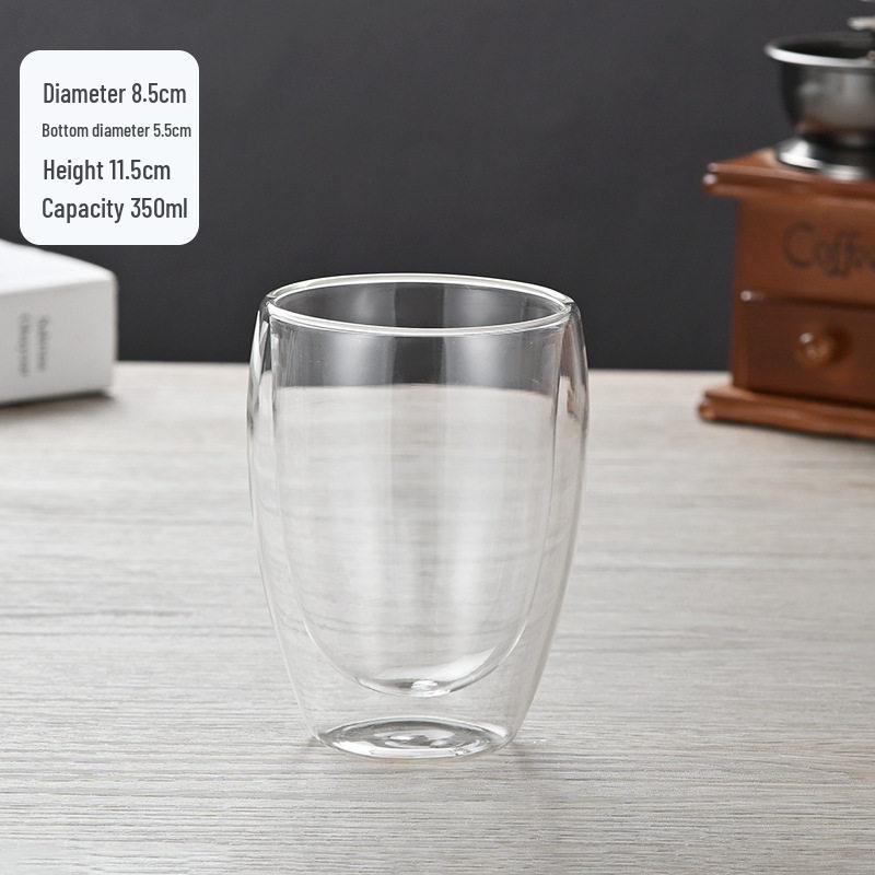 Heat-Resistant Double-Layer Glass Egg-Shaped Cup for Coffee or Milk