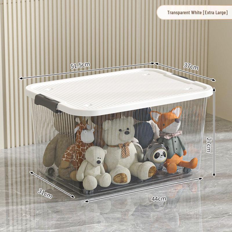 Extra Large Transparent High-Grade Plastic Storage Box for Home