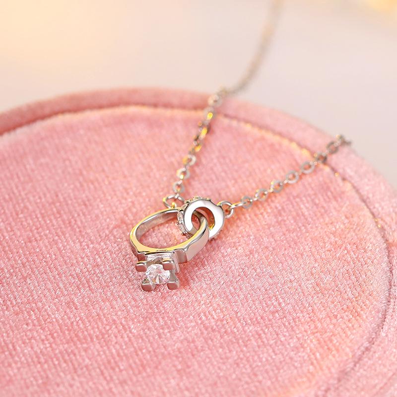 Banyan Tree S925 Silver Mobius Pendant Necklace - Light Luxury, Niche Ins Cold Style Clavicle Chain