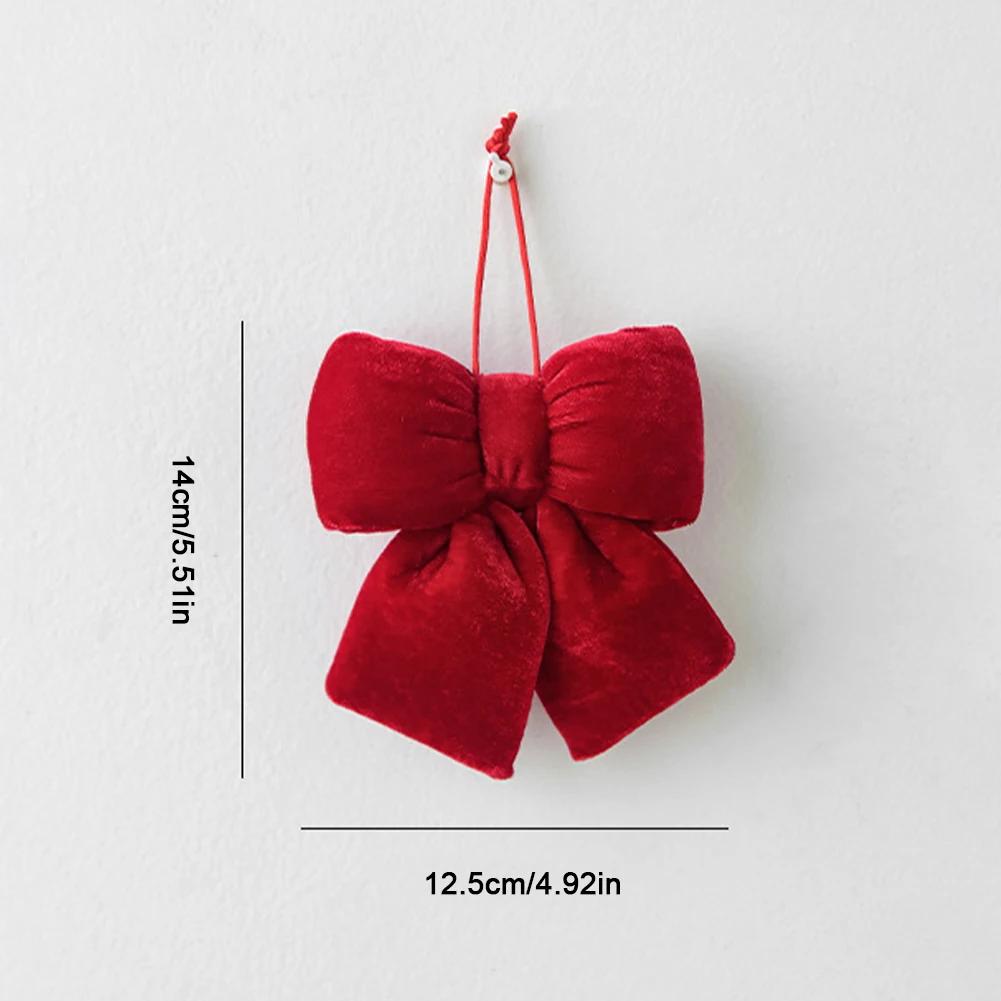 New Year Bow Decoration Christmas Ornament Hanging Bow Pendants Xmas Tree Christmas Tree Decorations