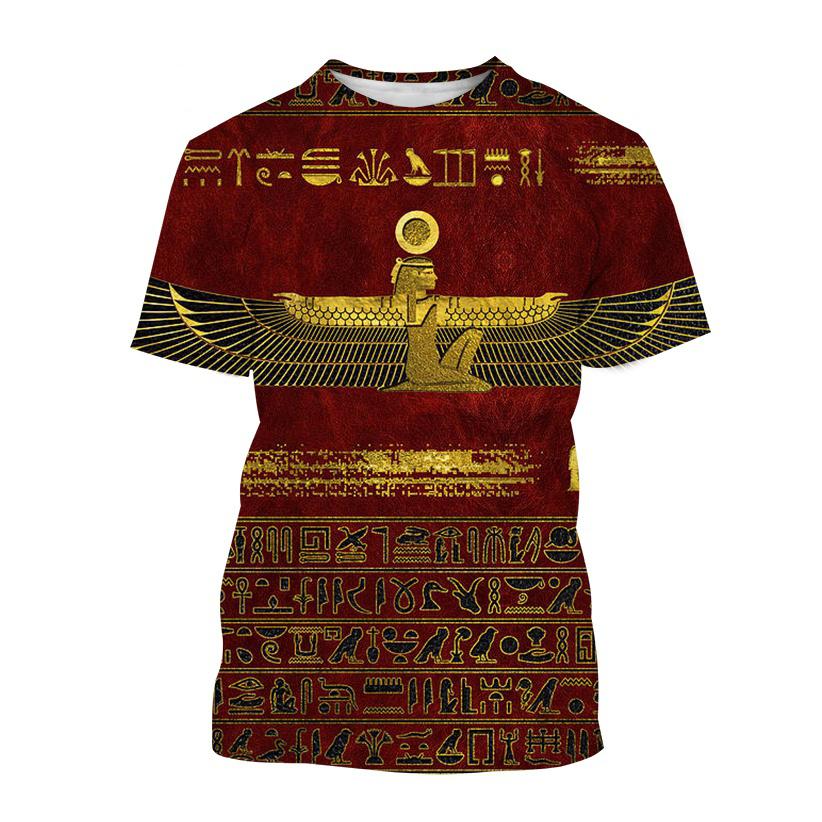 T-Shirts der altägyptischen Kunst Gott Auge Ägyptens 3D-Druck Herren Damen Neu Kurzarm T-Shirt Harajuku Y2k Oberteile Tees Kinderkleidung