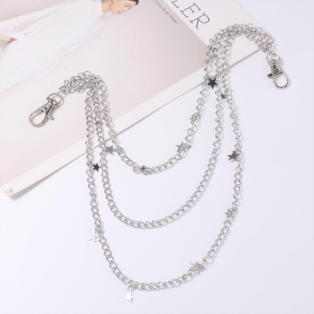 Gothic Punk Belt Chain Zinc Zinc Zinc Alloy Tassel Jeans Chain Hip Hop Pants Chain  Jeans