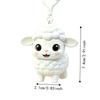Kawaii Flying Sheep Keychain Creative Shaking Ears Pull String Keyring  Backpack Decor