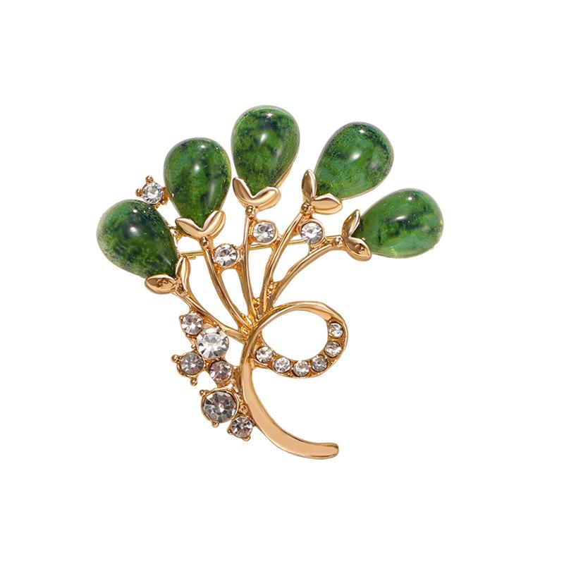 Women Girls Fashion Elegant Flower Crystal Brooch Badges High-end Exquisite Rhinestone Floral Pin Jewelry For Women Men Gift