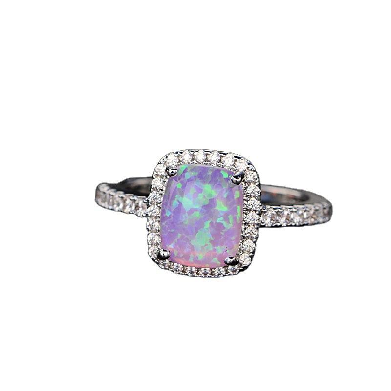 

Wind multi-color pink diamond ring fashion zircon simple jewelry ring No. 13