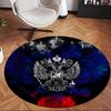Russian Double Headed Eagle (14) Round Office Rug Decorative Floor Rug for Office Bedroom Living Room and Home Space