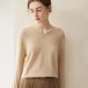 Women's First-Line Ready-to-Wear Slim-Fit Cashmere V-Neck Sweater, 2026 Autumn/Winter Collection, Seamless Wool Knit Pullover Base Layer.