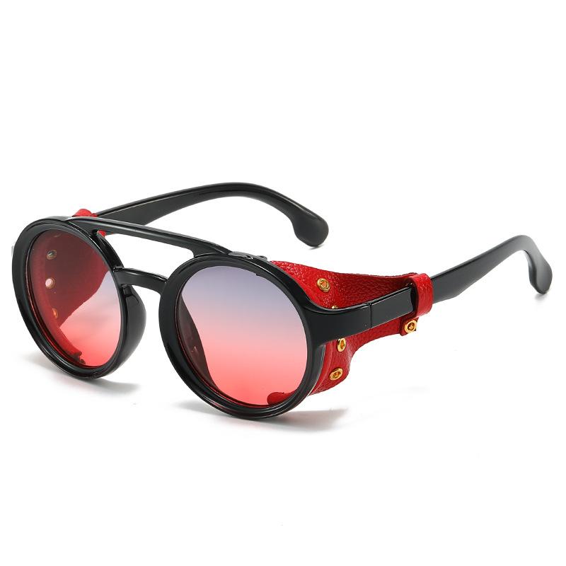 New Retro Sunglasses Men Women Vintage Round Leather Driving Goggles Anti Wind UV400 Protection Sports Eyewear