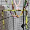 Hamster Climbing Ladder Honey Bag Squirrel Climbing Rope Bird Toy Parrot Colored Cotton Rope Standing Pole Suspension Bridge