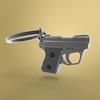 Belgian Metal Keyring - Gangster Gun