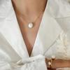 Irregular Pearl Pendant Necklace for Women - 18K Gold Plated Titanium Steel