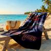 Gothic Illustrations Customizable Name Beach Towel Super Soft Microfiber Quickdry Fabric Perfect for Traveling Yoga Camping and Swimming