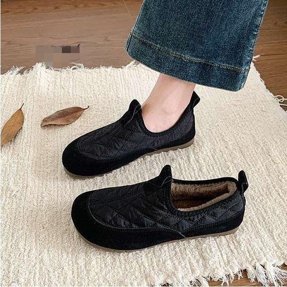 French single shoes new autumn and winter soft-soled beanie shoes comfortable maternity shoes grandma cotton shoes