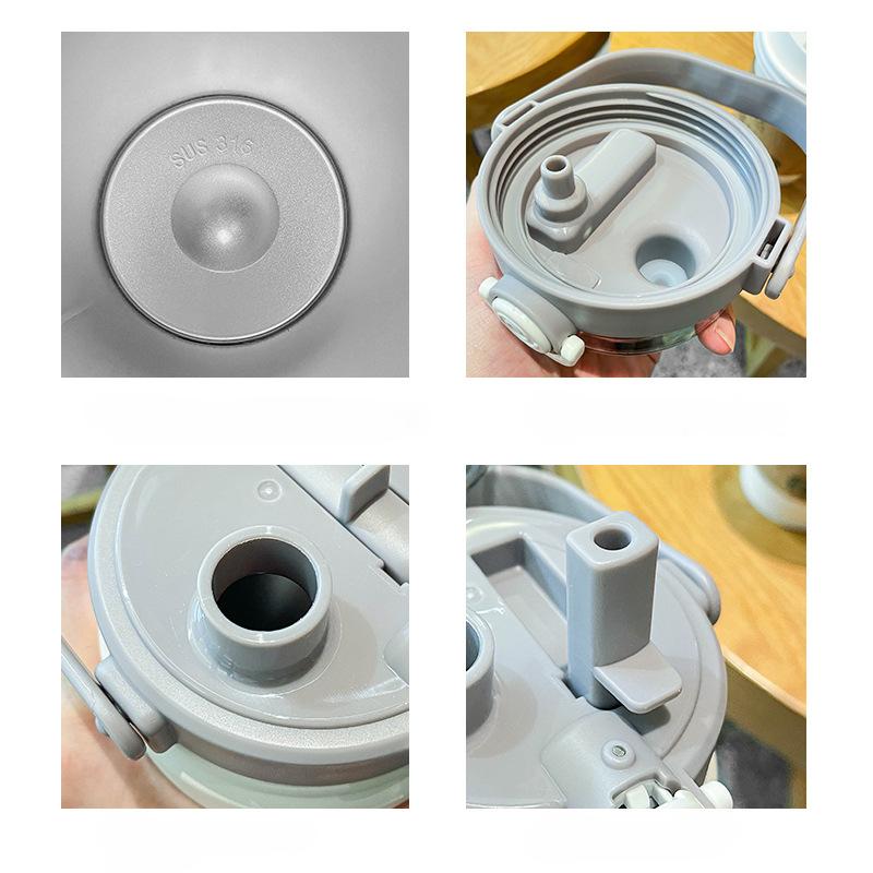 1L Stainless Steel Thermos Cup 316 Large Capacity Double Sippy Thermos Bottle with Straw Portable High Quality Thermos Kettle