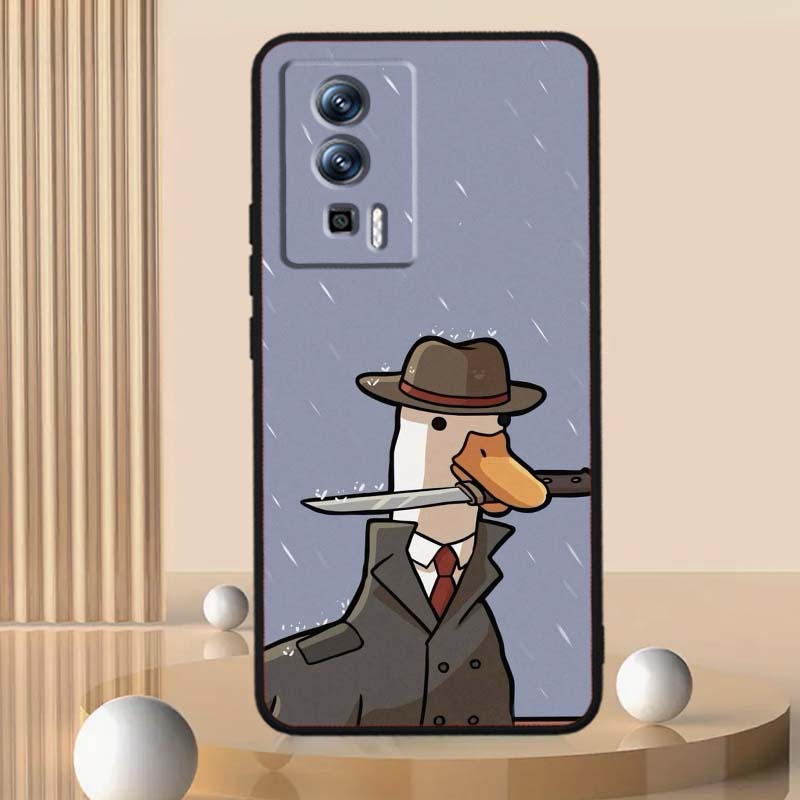 Cartoon Anime Duck Pattern Phone Case For Xiaomi Redmi 12 13C 12C 13 10C 9T A2 9A 9C 7A Note 10S 8T 10 9 8 Pro 4G 5G Black