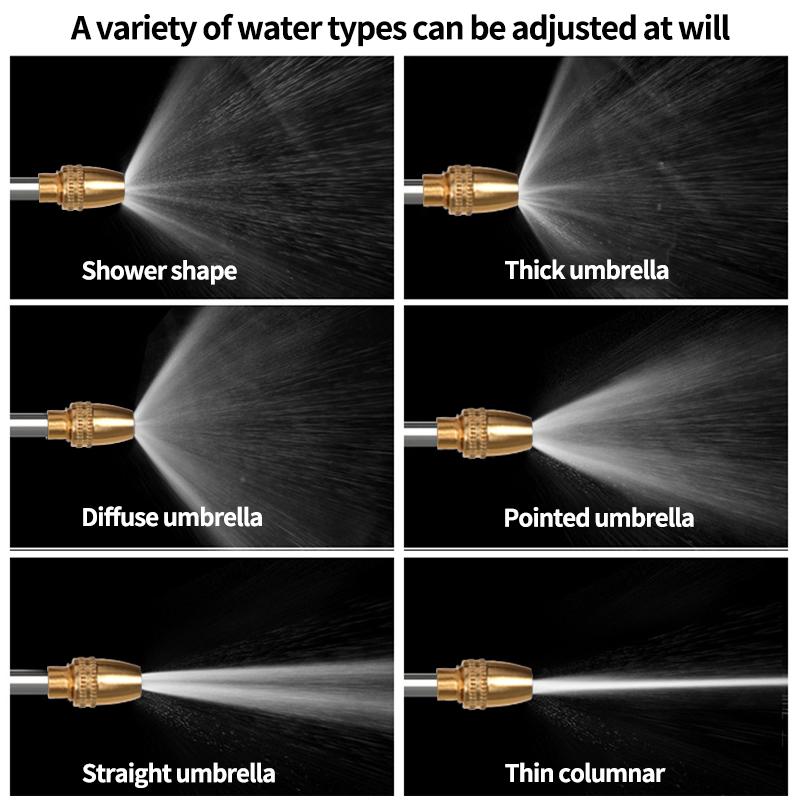 Garden Water Gun High Pressure Metal Sprinkler Hose Nozzle Car Wash Foam Pot Water Spray Guns Plants Watering Irrigation Tools