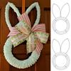 2 Stück Kaninchen Drahtkranz Personalisierter Oster-Blumen-Spiralkranz 2er Pack/Los Hase Und Außenbereich 2 Stück/Set Metall Und Dekoration