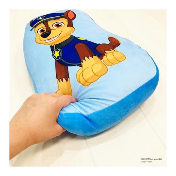 MORIPiLO Body Pillow Paw Patrol Chase (Mochimochi Die-cut Cushion) Skin-friendly Fluffy Goods Stuffed Toy Nap Pillow Blue 40x32x10cm Character Pillow