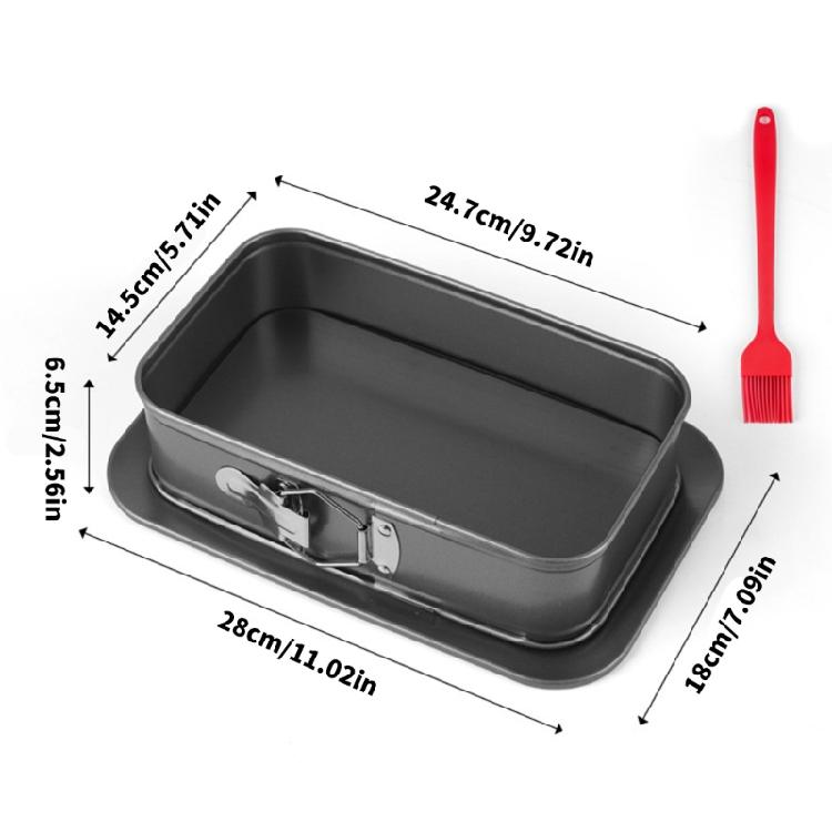 Moule à gâteau rectangulaire à démoulage facile à base amovible lavable au lave-vaisselle pour les passionnés de pâtisserie et les cuisiniers à domicile