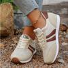 Fashion Size 36-43 Brown Leather Splicing Women Lightweight Leisure Tennis Shoes Classic Design Luxury Girl'S Platform Running Sneakers