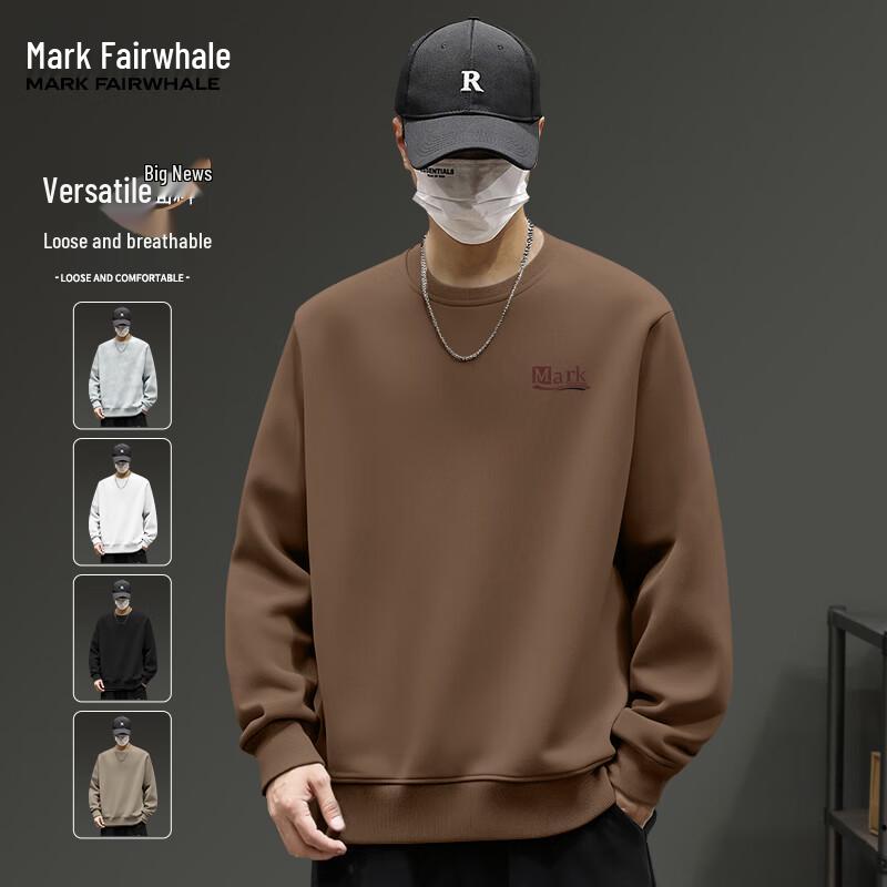 Mark Fairwhale Men's Heavyweight Versatile Round Neck Sweatshirt