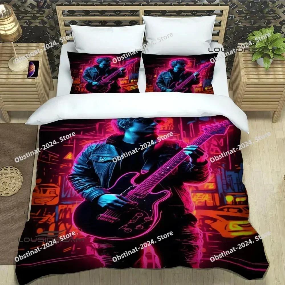 Conjuntos de Ropa de Cama Impresos del Cantante Ed Sheeran exquisito juego de suministros funda nórdica juego de edredón para cama juego de ropa de cama regalo de cumpleaños de lujo