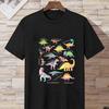 Dinosaur Print Short Sleeves for Children Boys Girls Teenagers Fashionable Cute Cotton Summer T Shirt Kids Sport Shirt