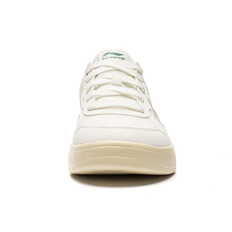 Li Ning Synthetic Leather Sports Fashion Classic Versatile Comfortable Soft Low-Top Casual Shoes Men sneakers Cloud-White Cypress-Green AGCW489-4