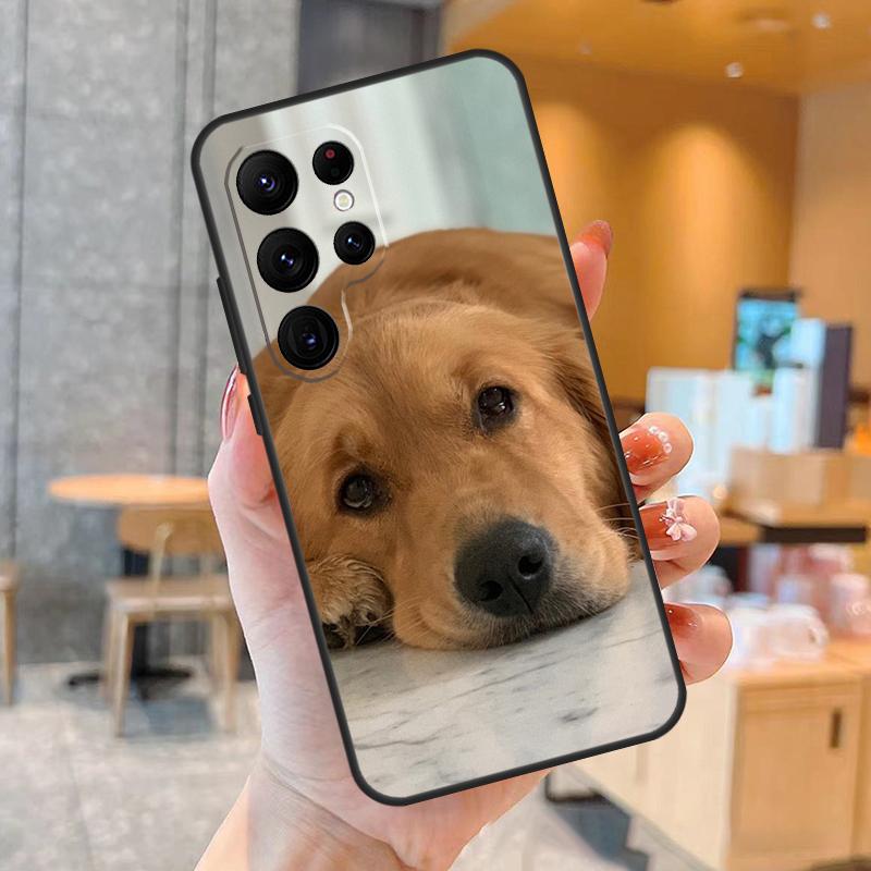 Golden Retriever Dog Phone Case For Samsung Galaxy S25 S24 S23 S21 S20 S22 Ultra S9 S10 Plus S25 FE Back Cover