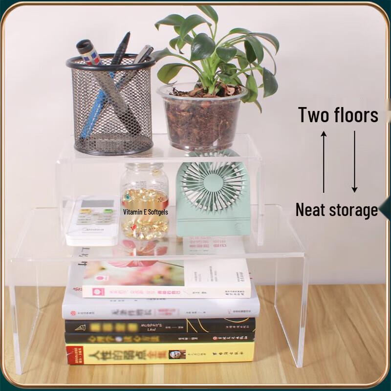 Acrylic Transparent U-shaped Desktop Riser Shelf
