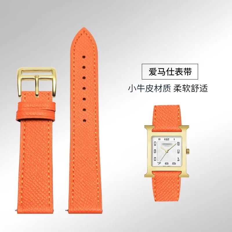 

Натуральна Шкіра Ремінець Для Годинника Браслет Для Hermes 14/16/18/20мм Модний Зручний М який Коров яча Шкіра Жіночий 20mm
