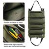 Roll Up Tool Bag Canvas Tool Organizer With 5 Zipper Pockets Hanging Tool Zipper Carrier Tote For Electrician Car Moto Repair