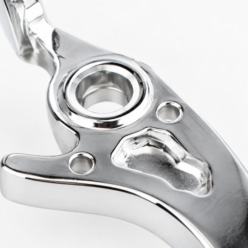 Motorcycle Brake Lever Replacement Set for IN10, Left and Right Metal Control Levers with Silver Finish for Worn or Damaged Parts