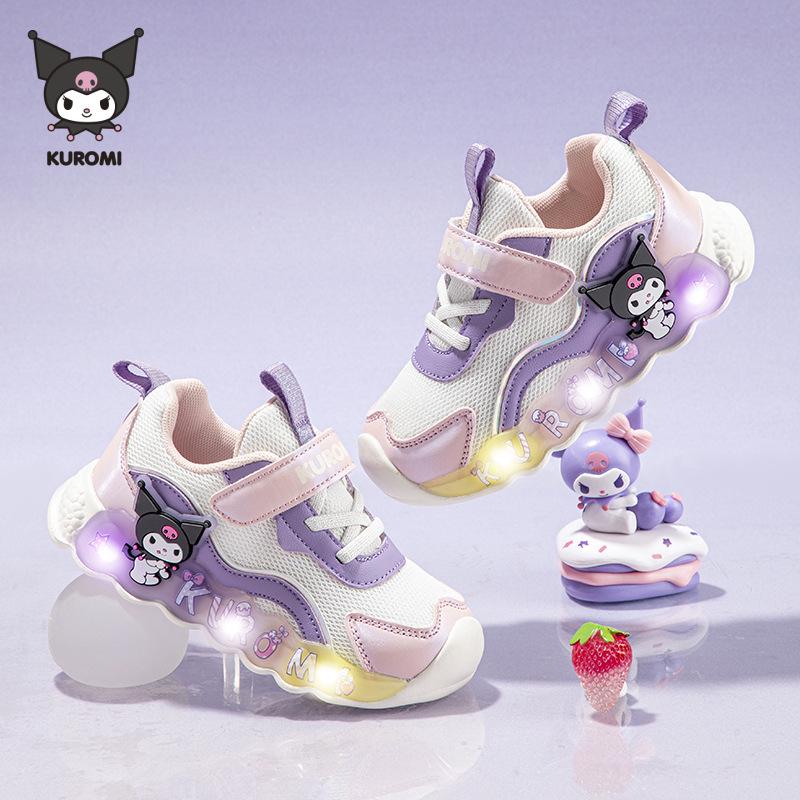 Kuromi Girls' Light-Up Toddler Sneakers – Cute Autumn 2025 Fashion Style