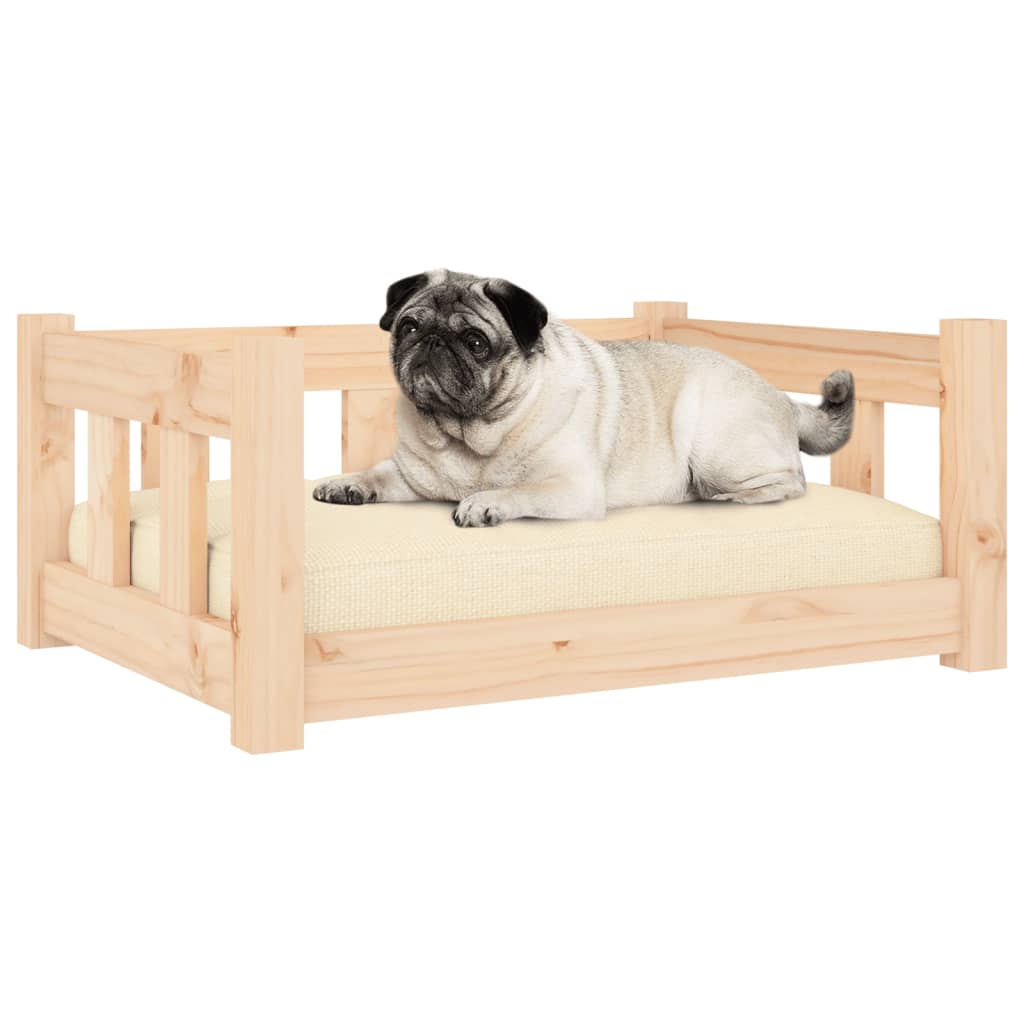 Vidaxl Dog Bed, 65.5X50.5X28 Cm, Solid Pine Wood