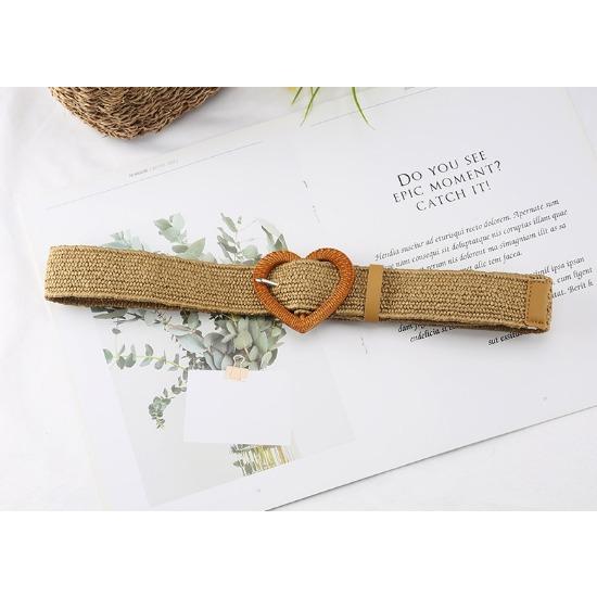 PP Gras Gewebter Gürtel Damen Retro Baumwolle und Leinen Ethno-Stil Kleid Taillensiegel Liebes Schnalle Dekogürtel